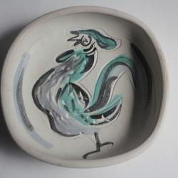 Plat céramique Coq Géa AUGSBOURG Suisse