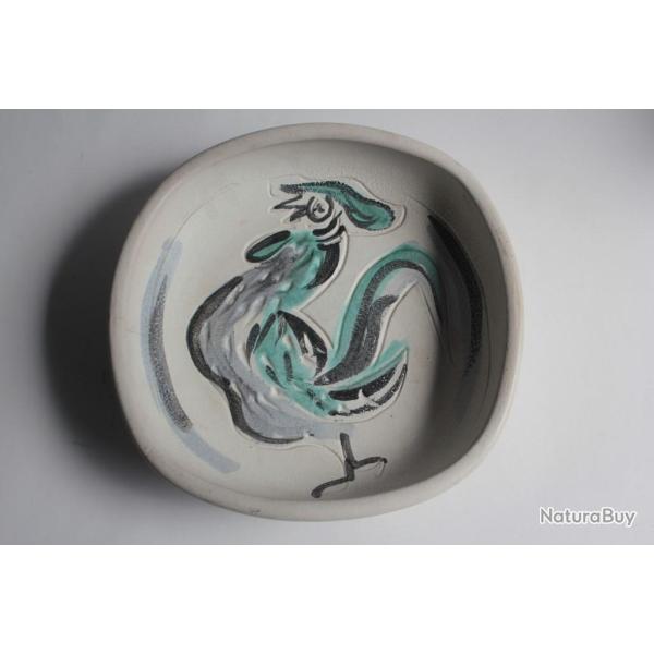 Plat c�ramique Coq G�a AUGSBOURG Suisse