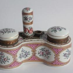 Ancien encrier porcelaine de Paris