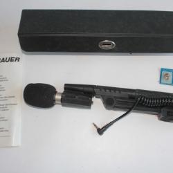 Microphone vintage Bauer avec étui de rangement