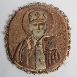 Ancienne icône russe Broderie Peinture