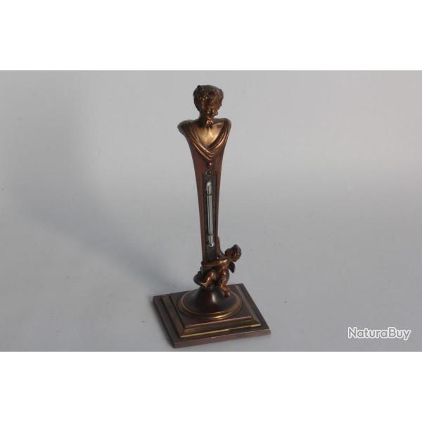 Thermom�tre Buste Faune Satyre Ange bronze Napol�on III
