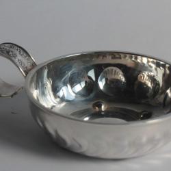 Tastevin métal argenté Vignes