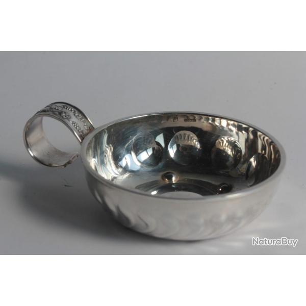 Tastevin m�tal argent� Vignes