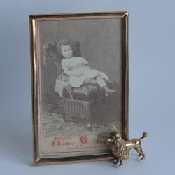 Cadre porte-photo laiton Chien Caniche