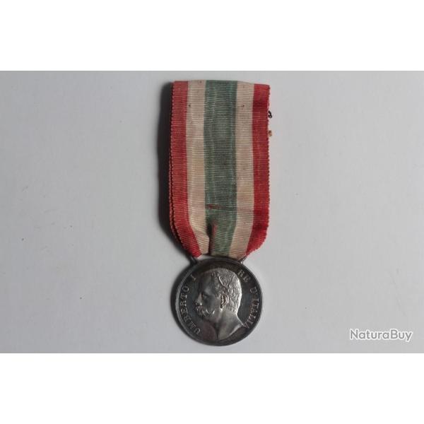 M�daille argent Unita d'Italia 1848-1870 Umberto I Italie