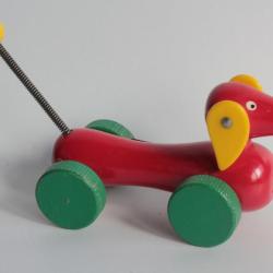 Jouet en bois Chien Teckel Brio Suède vintage