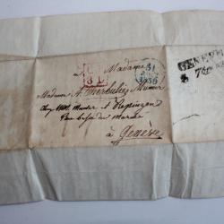 Marque postale Suisse cachet 31 aout 1830