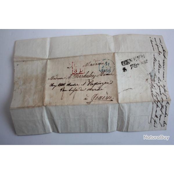 Marque postale Suisse cachet 31 aout 1830