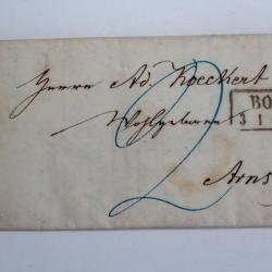 Marque postale Allemagne cachet BONN 1853