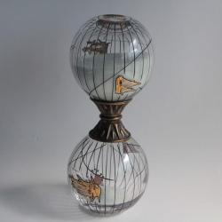 Sablier verre gravé Piri Reis Pasabahçe Magazalari Bateaux Turquie