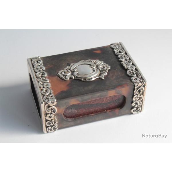 �tui boite d'allumettes argent anglais Henry Matthews