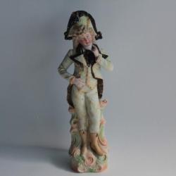 Figurine porcelaine biscuit émaillée Personnage