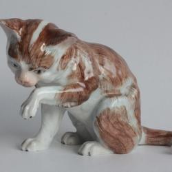 Chat porcelaine Dresden Carl Thieme