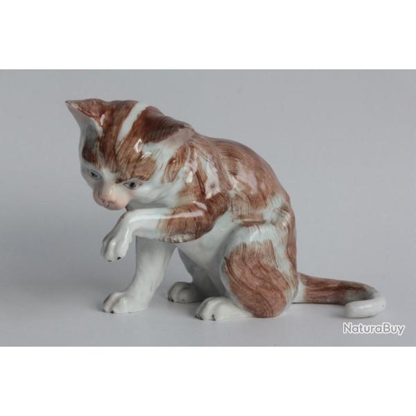 Chat porcelaine Dresden Carl Thieme