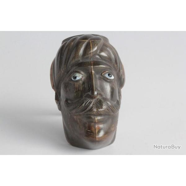 Tabati�re anthropomorphe Homme Turc corne XIXe si�cle