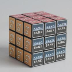 Rubik's Cube 3x3 publicitaire Saxo Bank banque