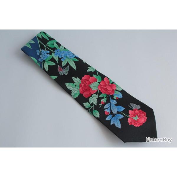 Cravate soie LEONARD Fleurs Dessin n�67863