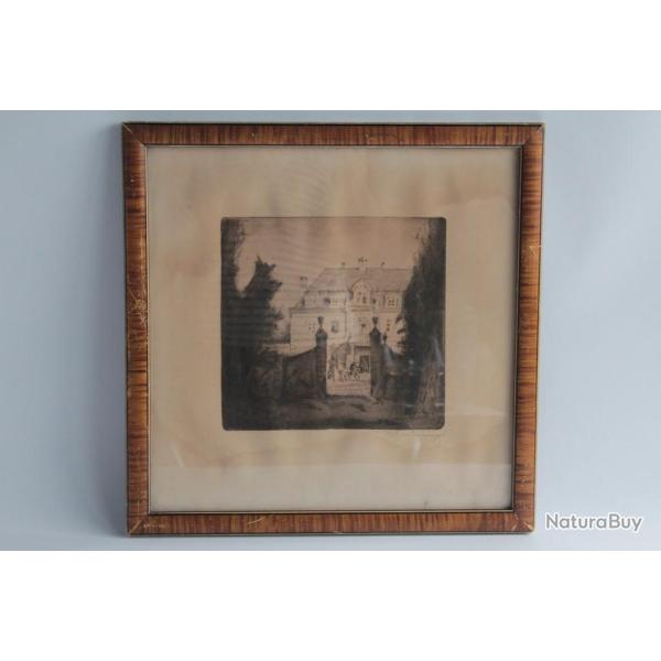 Gravure originale Eau-forte Max BRNING