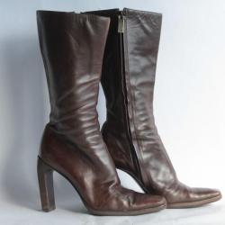 GUCCI Bottes cuir marron