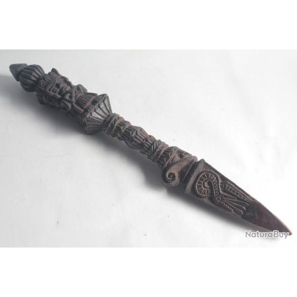 Ancien Phurba Kilaya Vajrakila bois Rituel bouddhiste N�pal