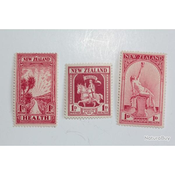 Timbres Nouvelle Z�lande au profit d'oeuvre 1932-33-34 neufs