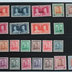 Lot Timbres Nouvelle Z&eacute;lande s&eacute;rie George VI 1937-1947