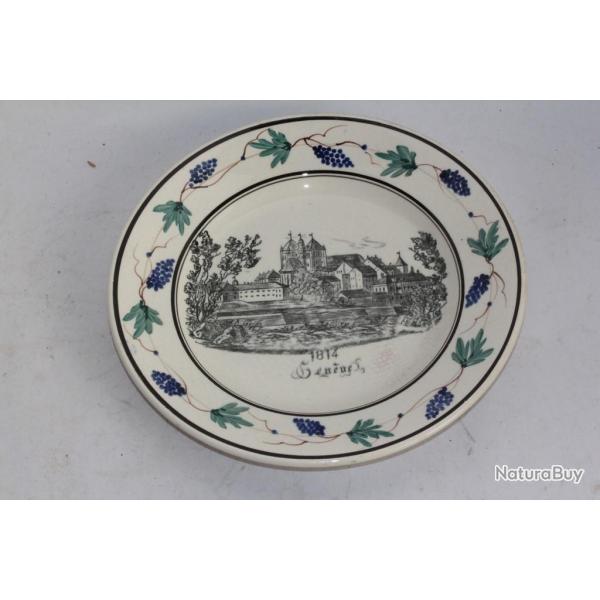 Assiette fa�ence de Carouge Cl�ment COPPIER Gen�ve 1814