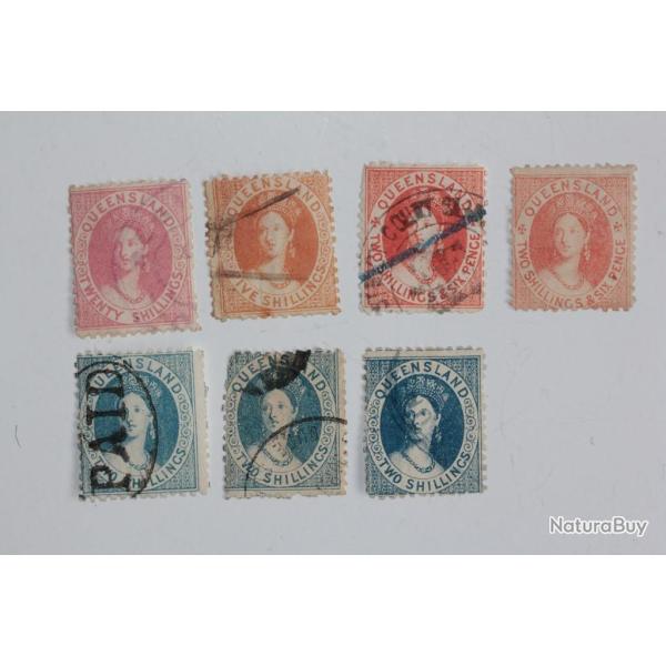 Timbres Colonie anglaise Queensland Victoria s�rie 1880