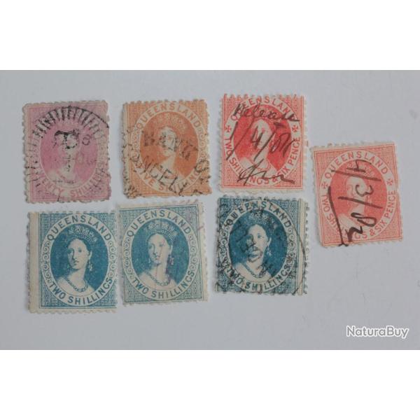 Timbres Colonie anglaise Queensland Victoria s�rie 1880