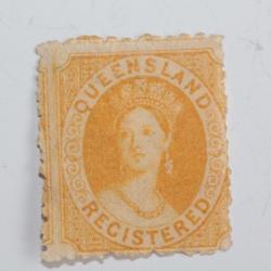 Timbre Colonie anglaise Queensland Victoria Registered neuf 1865