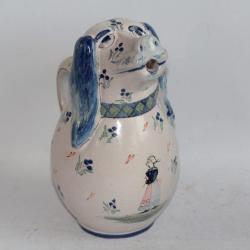 Pichet zoomorphe faïence Chien France