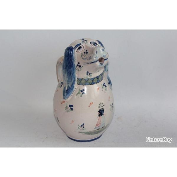 Pichet zoomorphe fa�ence Chien France