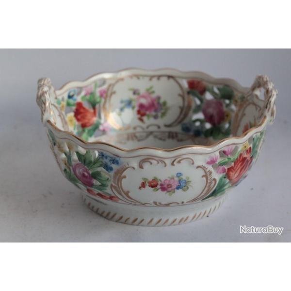 Coupe porcelaine ajour�e  Dresden Carl Thieme Allemagne