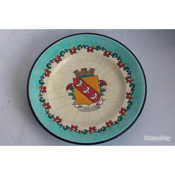 LONGWY Assiette �maux Armoiries de la Lorraine