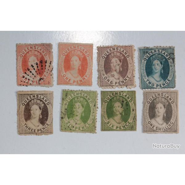 Timbres Colonie anglaise Queensland Victoria s�rie 1862-1867