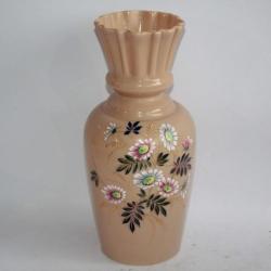 Vase opaline émaillée Fleurs Napoléon III