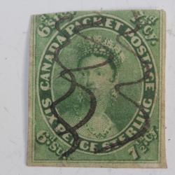 Timbre Colonie anglaise Canada Victoria 7 1/2 p 1852-57