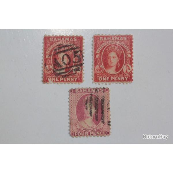 Timbres Colonie anglaise Bahamas Victoria 1882