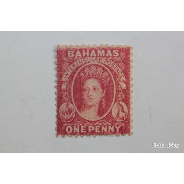 Timbre Colonie anglaise Bahamas Victoria vari�t� 1860