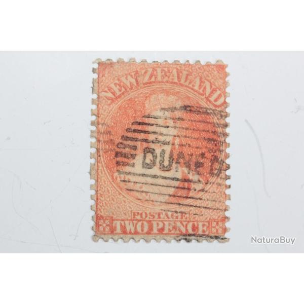 Timbre Colonie anglaise nouvelle Zelande Victoria two pence 1873