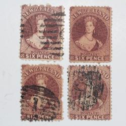 Timbres Colonie anglaise nouvelle Zélande Victoria six pence 1862-1964