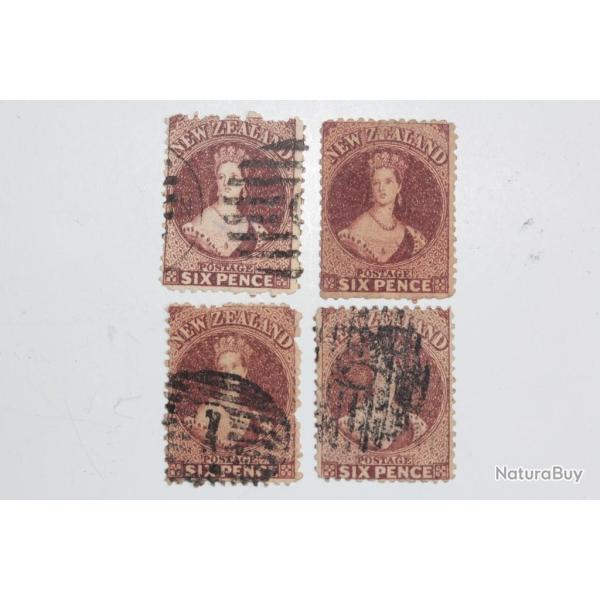 Timbres Colonie anglaise nouvelle Z�lande Victoria six pence 1862-1964
