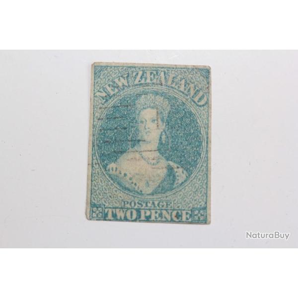 Timbre Colonie anglaise nouvelle Zelande Victoria two pence 1858