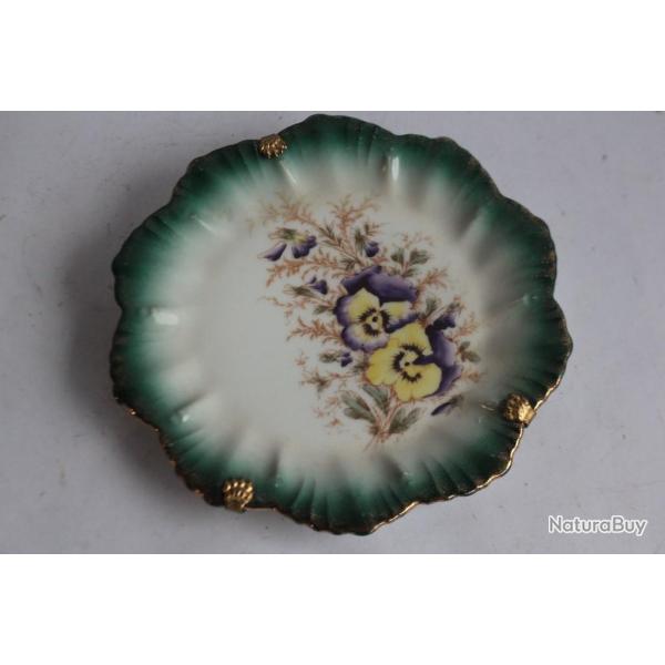 Assiette porcelaine Pens�es Britannia porcelain works Karlsbad Autriche