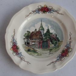 Assiette faïence Sarreguemines Obernai