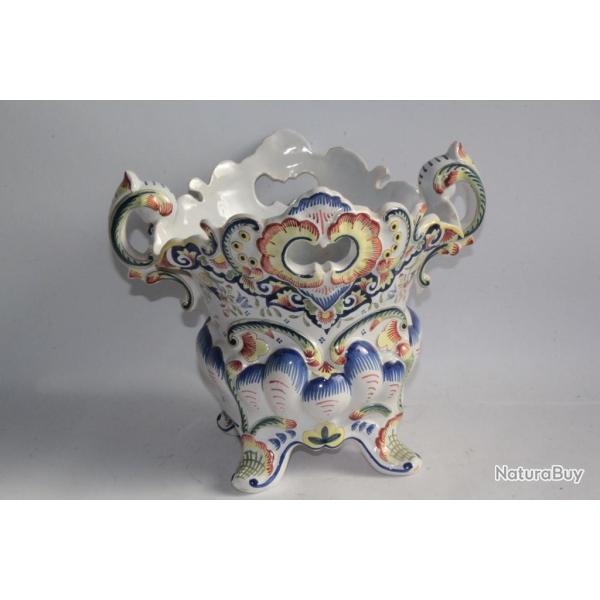 Bouqueti�re Fa�ence de Villerville Normandie Rouen