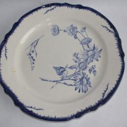 Grand plat Terre de fer Service Tournesols Creil Montereau