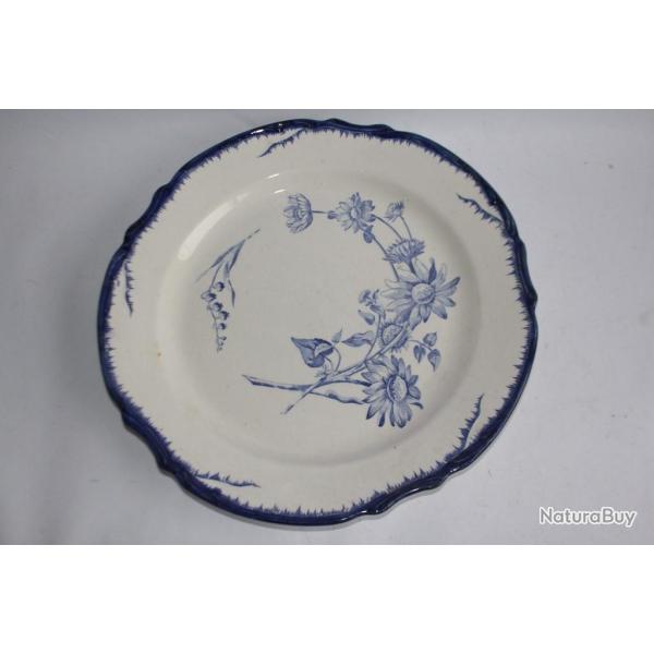 Grand plat Terre de fer Service Tournesols Creil Montereau