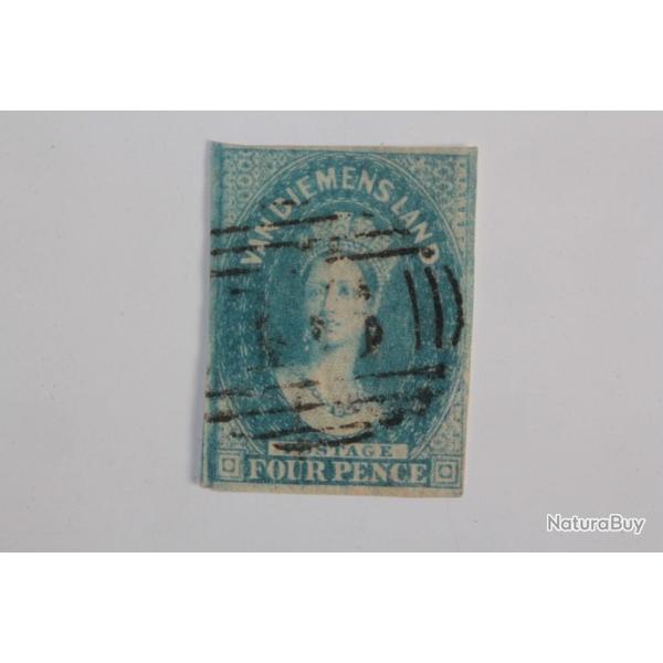 Timbre Colonie anglaise Tasmanie Victoria four pence 1857-1860